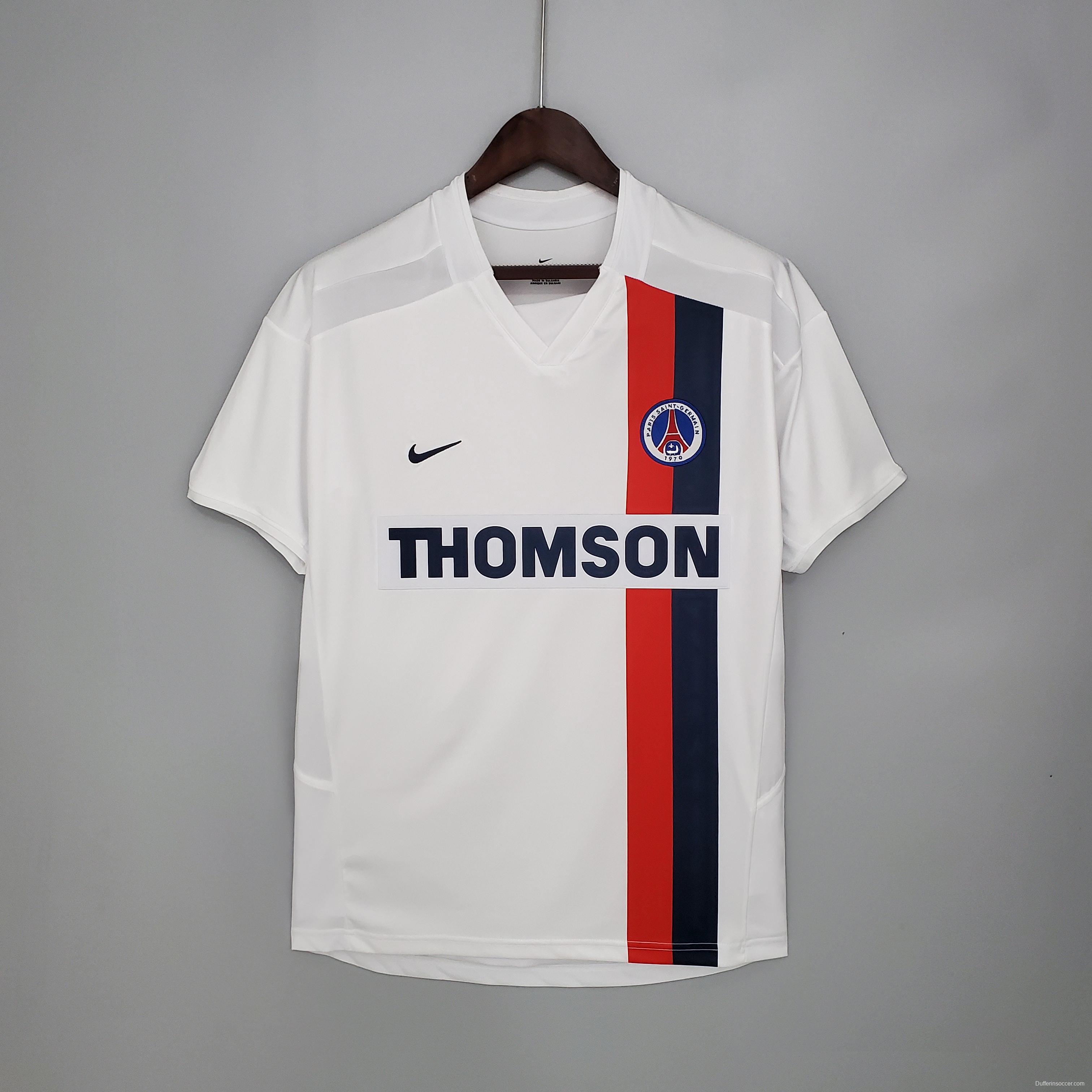 Retro PSG 02/03 away white Soccer Jersey