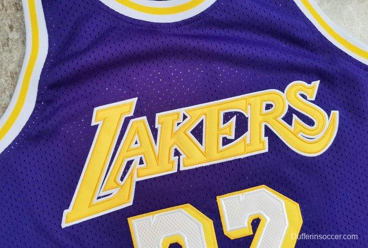 Men's Earvin Johnson Purple Retro Classic Team Jersey