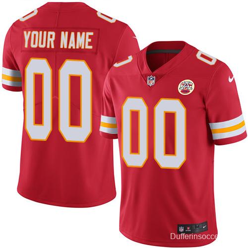 Men's Red Custom Limited Team Jersey