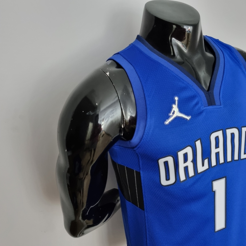 75th Anniversary McGrady #1 Orlando Magic Blue NBA Jersey