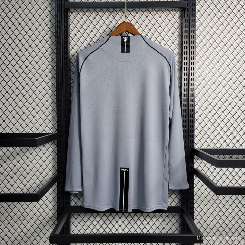 Retro 07-08 Manchester United Gray Goalkeeper Jersey