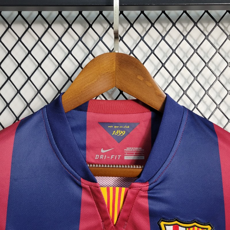 Retro14-15 Barcelona Home Long Sleeve Jersey