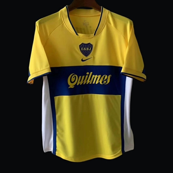 Retro 01/02 Boca Juniors Away Yellow Jersey