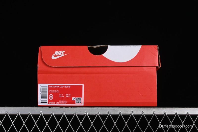 Nike SB Dunk Low White Orange Low-Top Casual Skateboarding Shoes - DV0831-103