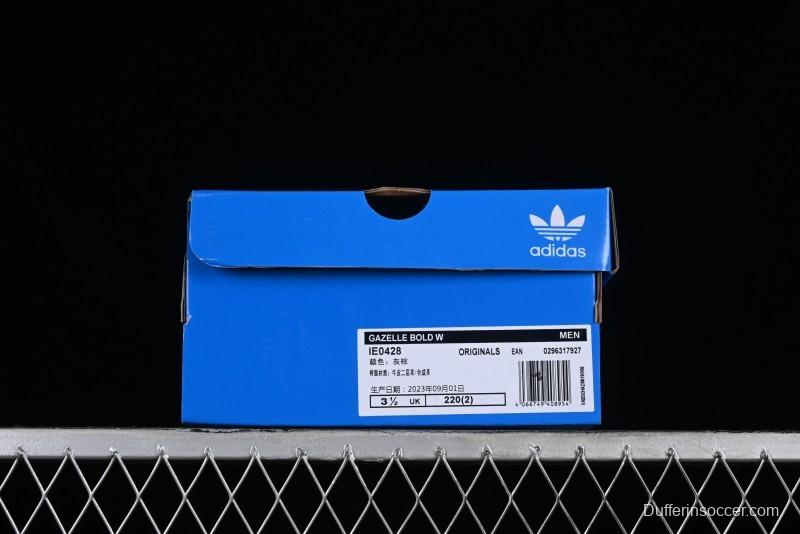 Adidas Originals Gazelle Bold IE0428 Low-Top Sneakers with Thick Sole for Casual Wear, Anti-Slip and Durable - IE0428