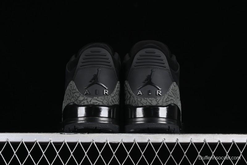 Nike Air Jordan 3 Retro Sneakers in Black with Elephant Print - CK9246-168