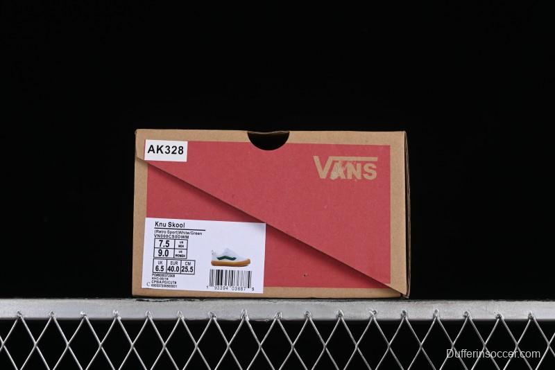Vans Knu-Skool VR3 Lx Low-Top Retro Sneakers in Grey Green with Gum Sole - VN000CS0DWM