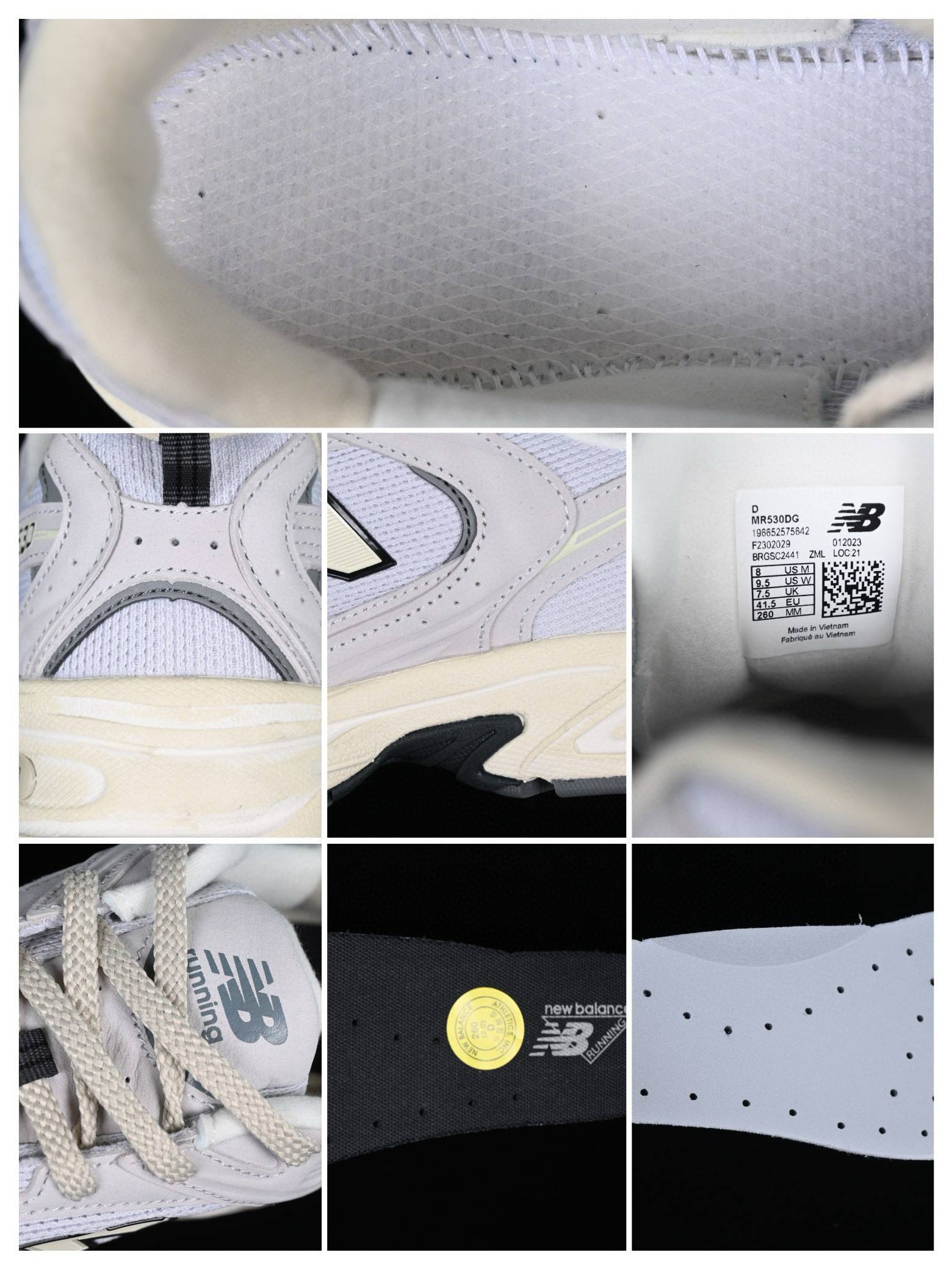 New Balance 530 Series Leather Distressed Retro Casual Running Shoes - MR530DG