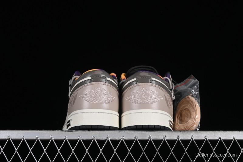 Nike Air Jordan 1 Low AJ1 Panda Prank Street Graffiti - Angel Demon Low Top Basketball Shoes - DQ8421-001