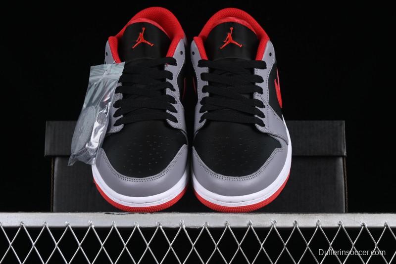 Nike Air Jordan 1 Low AJ1 Cement Grey Low-Top Casual Sneakers - 553558-060