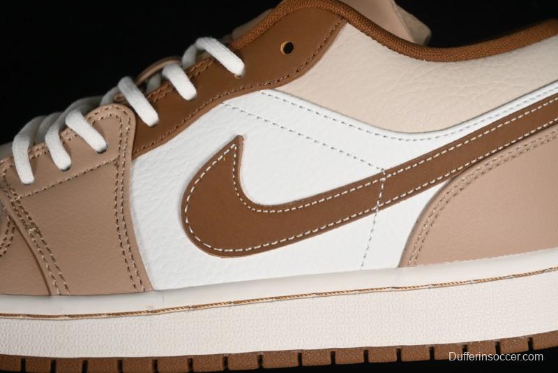 Nike Air Jordan 1 Low AJ1 Khaki Yellow Low-Top Casual Lifestyle Sneakers - HF5753-221