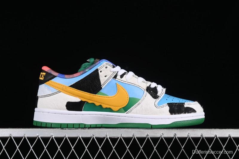 Nike Ben & Jerry's x Nike SB Dunk Low Pro QS "Chunky Dunky" Classic Casual Skate Shoes - CU3244-100