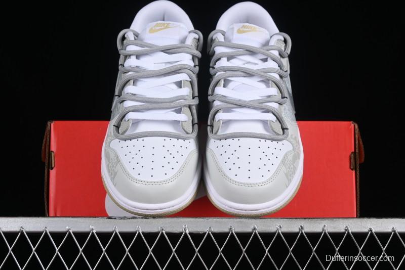 Nike Dunk Low SB Year of the Dragon Limited Edition Silk Patchwork Casual Skate Shoes - DV0833-100