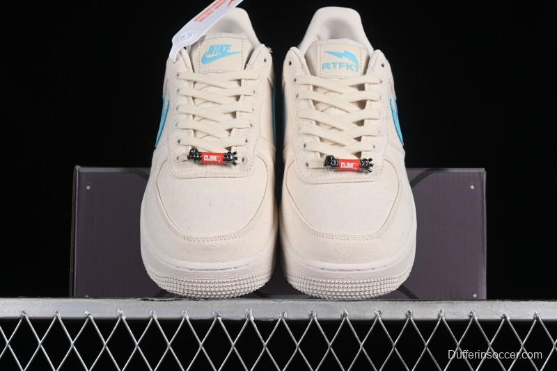 Nike RTFKT x Nike Air Force 1 Low Casual Sneakers with Full-Length Air Cushion - FQ3954-100
