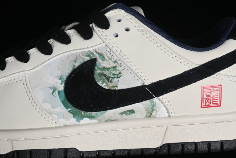 Nike SB Dunk Low Chinese New Year Limited Edition - Azure Dragon Anniversary Custom Low-Top Casual Skate Shoes - XB3802-711