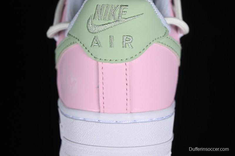 Nike Air Force 1 '07 Low Casual Sneakers with Dreamy Butterfly & Pastel Macaron Colorway - VV1998-013
