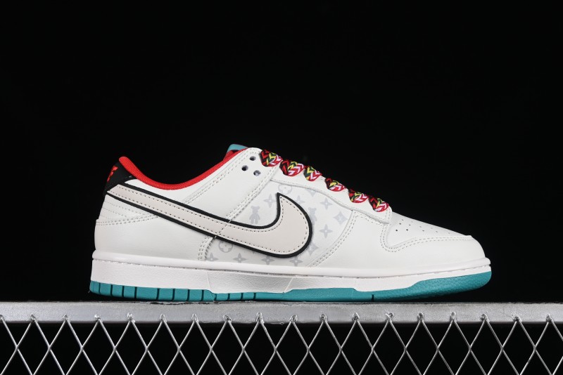 Nike SB Dunk Low LV Collaboration - Beige Violent Bear Anniversary High-End Custom Low-Top Casual Skate Shoes - SJ2068-240