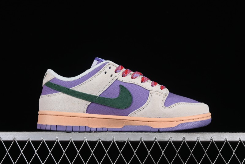 Nike SB Dunk Low Casual Skateboarding Shoes in Purple with Black Swoosh - HF5030-030