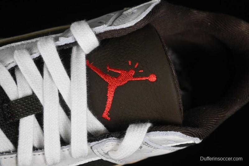 Nike Travis Scott x Jordan Cut The Check AJ1 Basketball Shoes with Velcro Design - FZ8117-100