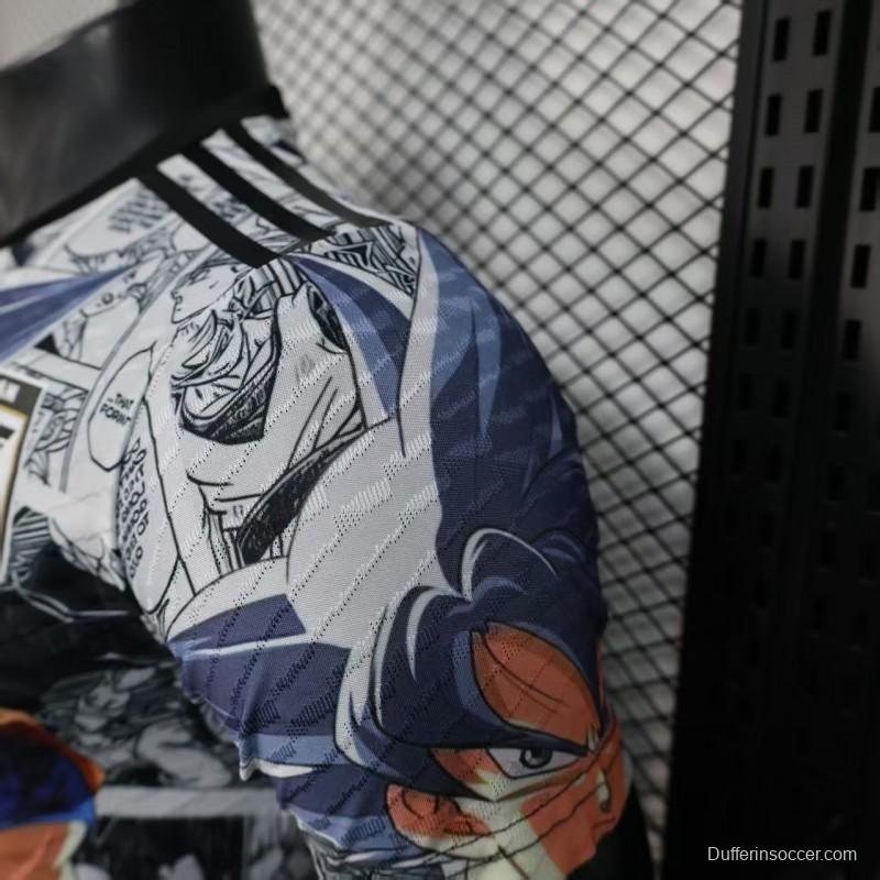 Player Version 2025 Japan White with Dragon Ball Goku Graphic Jersey