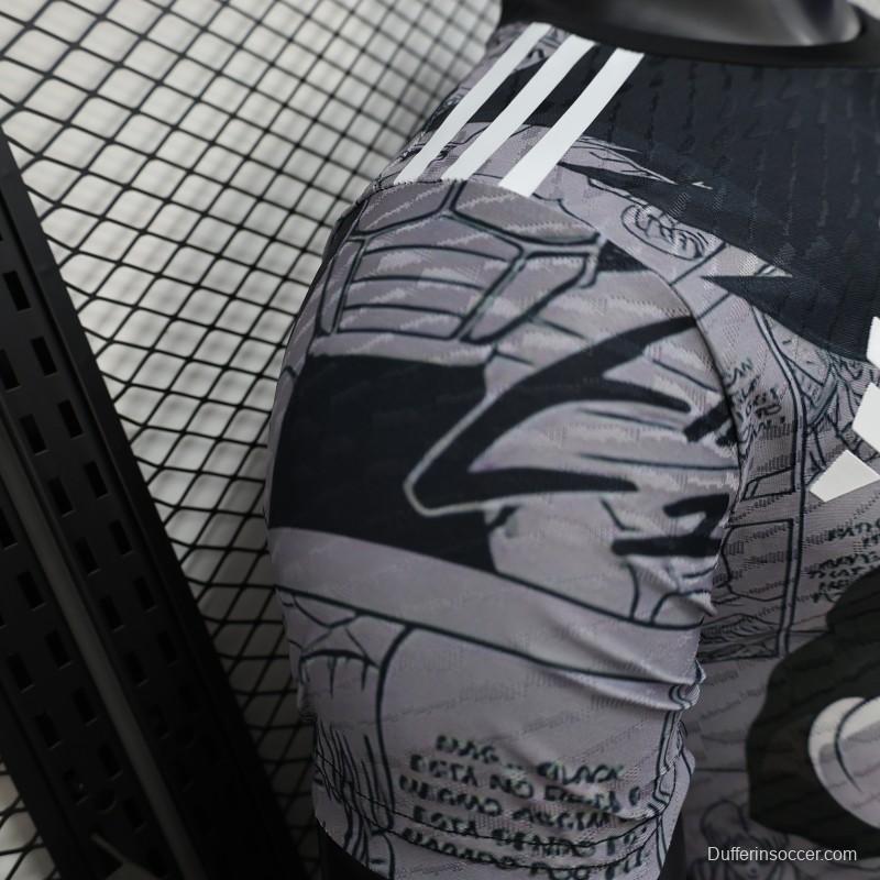 Player Version 2025 Japan National Team Dragon Ball Z Vegeta Grey with Anime Graphic Jersey