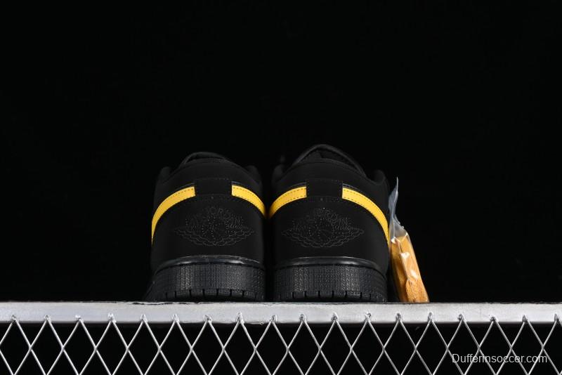 Nike Air Jordan 1 Low AJ1 Black Gold Hook Casual Sneakers - 553558-071