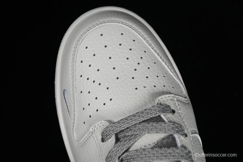 Nike SB Dunk Low Collaboration Three Swooshes Beige Black Low-Top Casual Skateboarding Shoes - NK5639-325