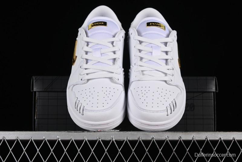 Nike Air Jordan 1 Low Method of Make Casual Sneakers in White Gold - FN5032-100