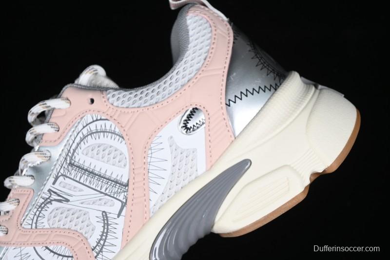 Dior Chrono Round Toe Lace-Up Lifestyle Casual Running Sneakers - 15U PINK