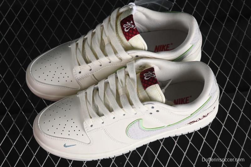 Nike SB Dunk Low Year of the Dragon Limited Edition - White Dragon Anniversary Custom Low-Top Casual Skate Shoes - CF3688-001
