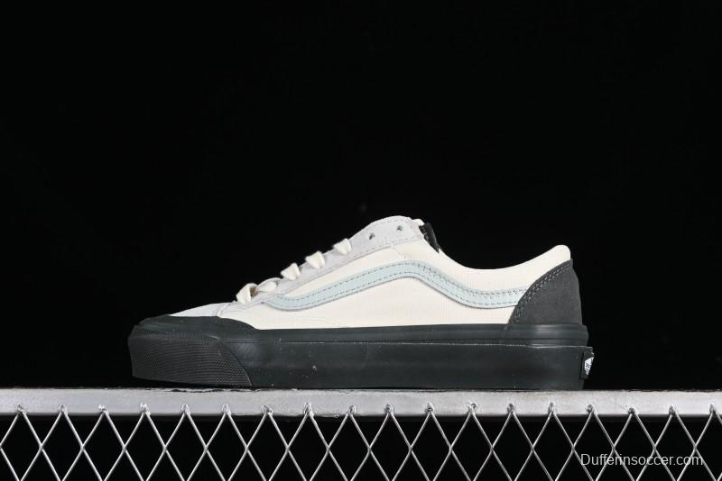 Vans Old Skool Reissue 136 Retro Casual Vulcanized Sneakers in Gray Blue White - VN000CRPGRN