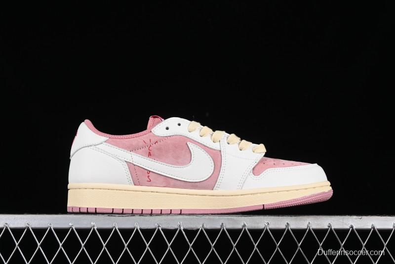 Nike Travis Scott x Air Jordan 1 Low OG AJ1 Reverse Swoosh Sneakers - DM7866-600