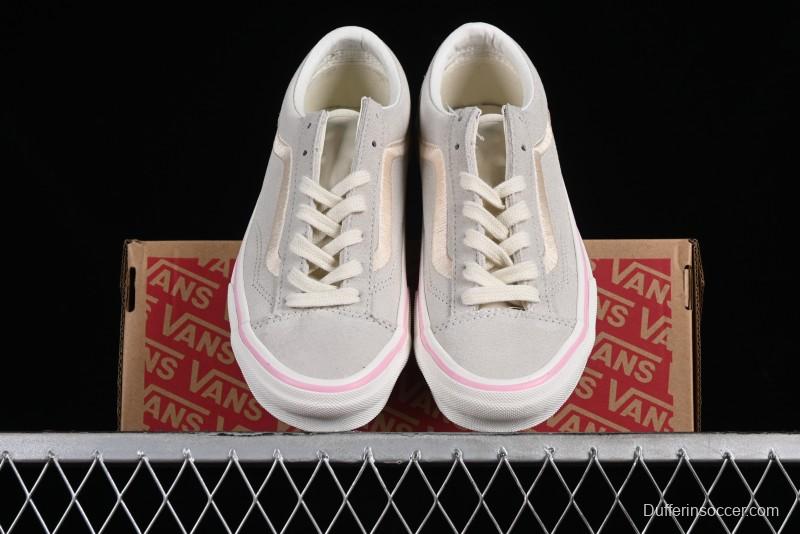 Vans Style 36 Low-Top Skate Shoes with Embroidered Details in Cream - VN000CRPGRN