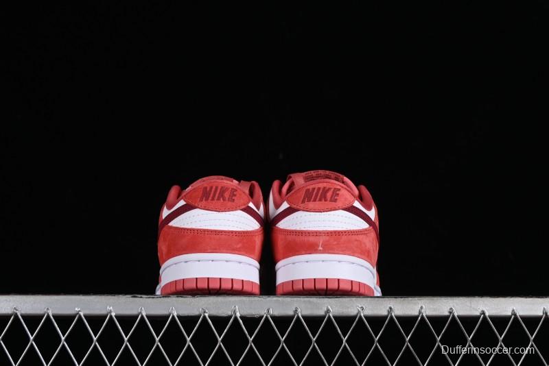 Nike SB Dunk Low Retro Valentine's Day 2024 White Rose Red Skateboarding Shoes - FQ7056-100