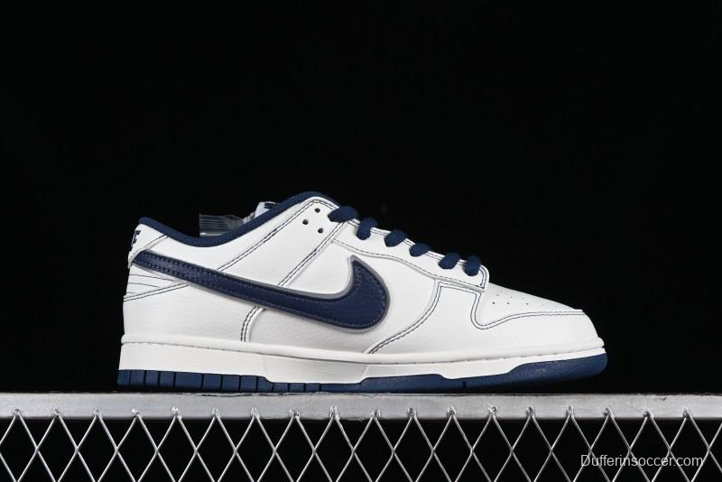 Nike Supreme x SB Dunk Low Collaboration Dark Blue Colorway Low-Top Casual Skate Shoes - RM2308-238