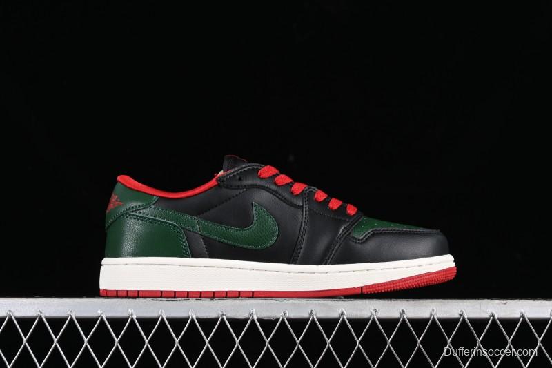 Nike Air Jordan 1 Low AJ1 Black Green Casual Sneakers - CZ0775-036