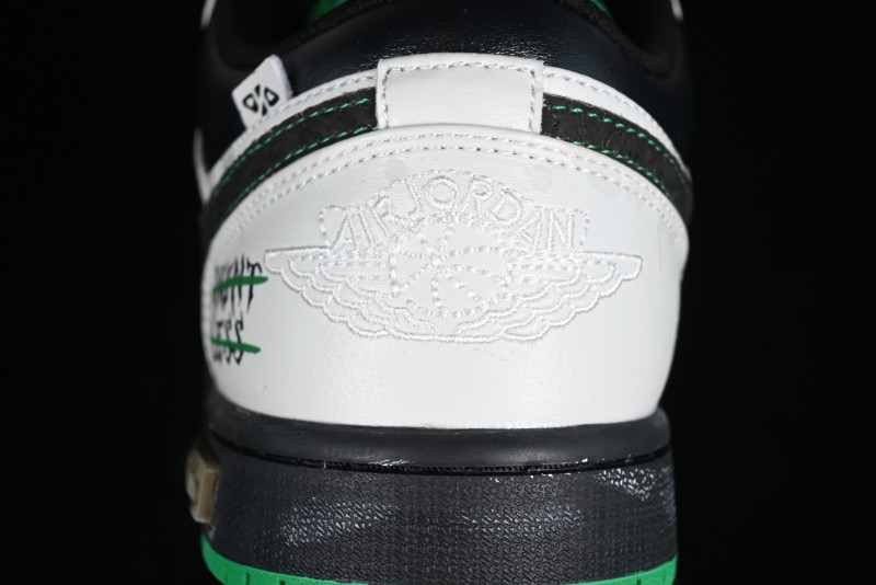 Nike Air Jordan 1 Low Retro Basketball Shoes with Panda Mischief Pioneer Rider Design - 553558-065
