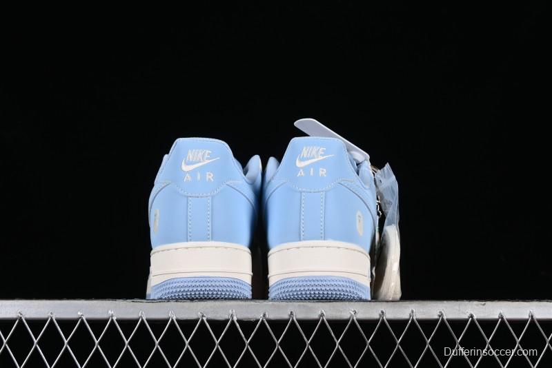 Nike Air Force 1 '07 Low Bape Collaboration - Light Grey Blue Casual Sneakers BB9599-204