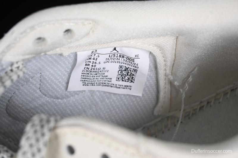 Nike Travis Scott x Fragment Design x Air Jordan 1 Low OG SP AJ1 LV Beige Grey Low-top Casual Sneakers - LJ5188-005