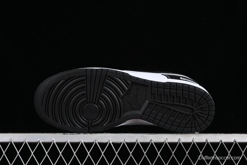 Nike Supreme x SB Dunk Low Panda Colorway Low-Top Casual Skate Shoes - RM2308-332