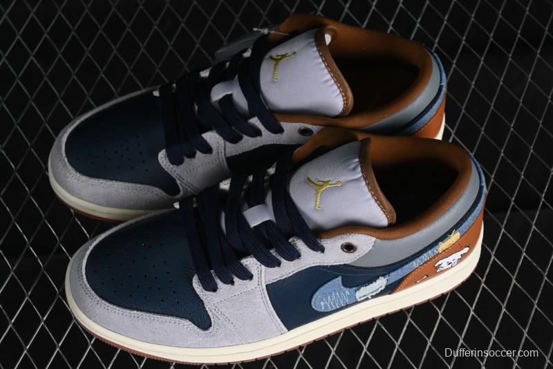 Nike Air Jordan 1 Low AJ1 Customized Low-Top Casual Sneakers - FZ5042-041