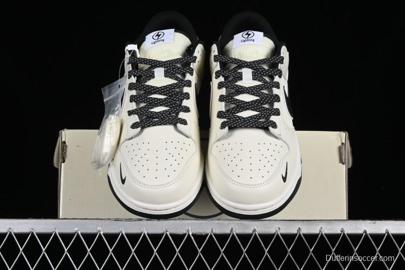 Nike SB Dunk Low Lightning Collaboration Off-White Black Starry Sky Anniversary High-End Custom Low-Top Casual Skate Shoes - XD1688-015