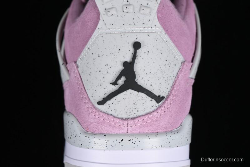 Nike Air Jordan 4 Retro Sneakers in Orchid Pink with Cement Grey Accents - AQ9129-501