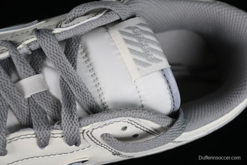 Nike SB Dunk Low OFF-WHITE Collaboration - Light Beige Grey Check Anniversary High-End Custom Low-Top Casual Sneakers - DJ2024-001