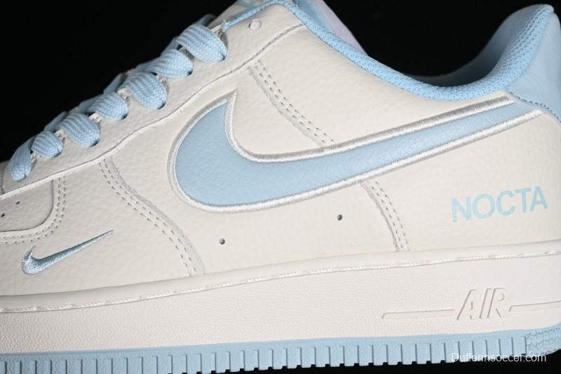 Nike Nocta x Nike Air Force 1 '07 Low Casual Sneakers with 3M Reflective Details and Full-Length Air Cushion - NO0224-026