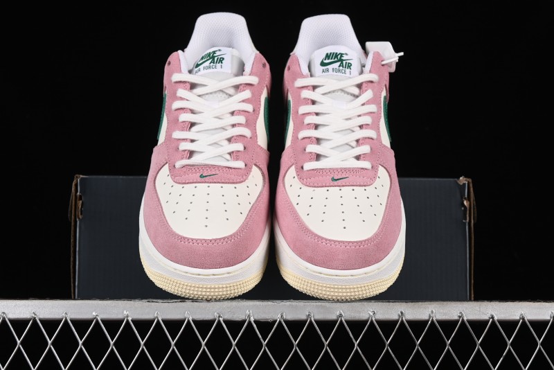Nike Air Force 1 '07 Low Casual Sneakers in White Pink Green - FV9346-100