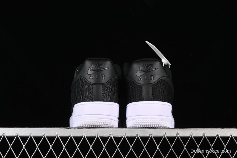 Nike Air Force 1 '07 Low 2.0 Black Flyknit Casual Sneakers - CI0051-300