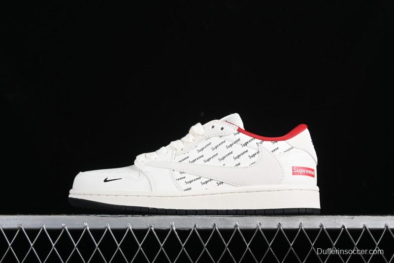 Nike Travis Scott x Fragment Design x Air Jordan 1 Low OG SP AJ1 Supreme Collaboration - YQ2088-67