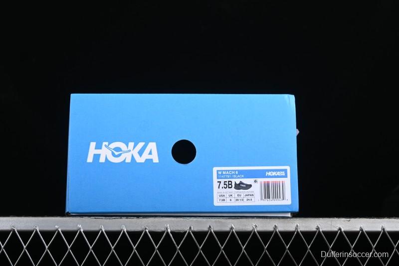 HOKA ONE ONE MACH 6 Flagship Racing Shoes with Carbon Plate Technology and Asymmetric Design - 114791 BLACK