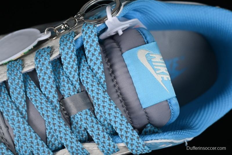 Nike SB Dunk Low BAPE Collaboration - Beige Grey Indigo Anniversary Premium Custom Low-Top Casual Skate Shoes - BB8969-002